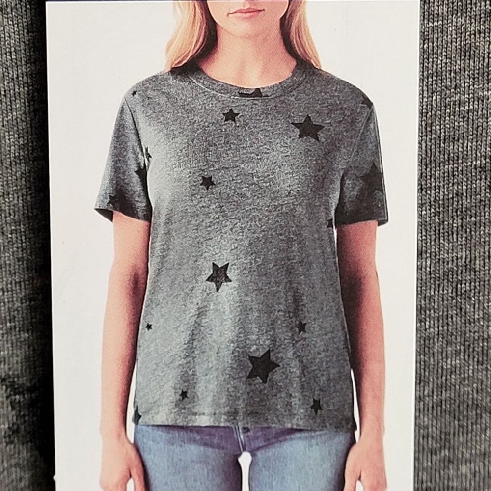 Heather Gray Stars Short Sleeve Tee